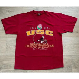 RARE Vintage 1995 USC Rose Bowl PAC-10 Champions Single Stitch Collar TShirt USA